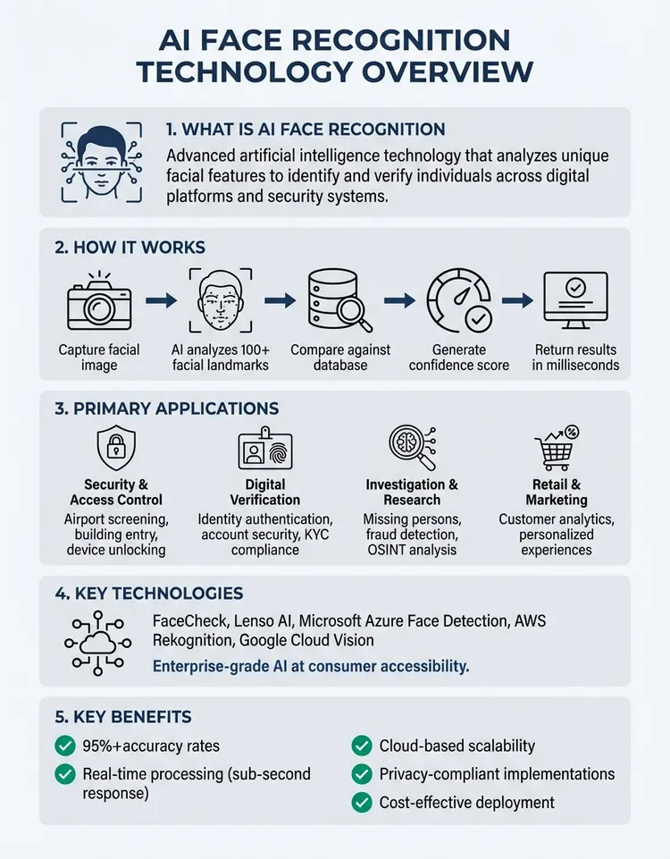 AI Face Recognition: Facecheck, Lenso AI & Azure Detection Tools