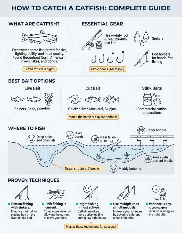 How to Catch a Catfish: Bait, Gear & Techniques