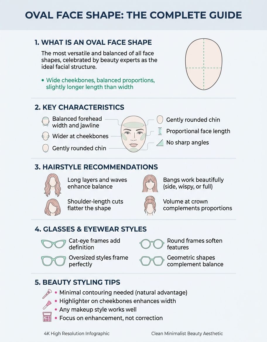 oval face shape - overview of oval face shape characteristics