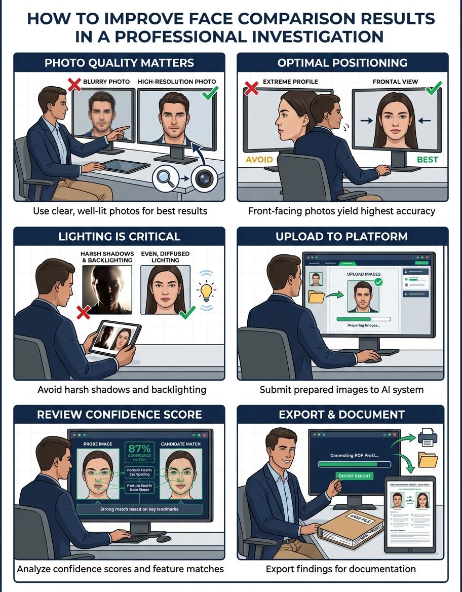 Real-world application scenarios for face comparison in professional settings