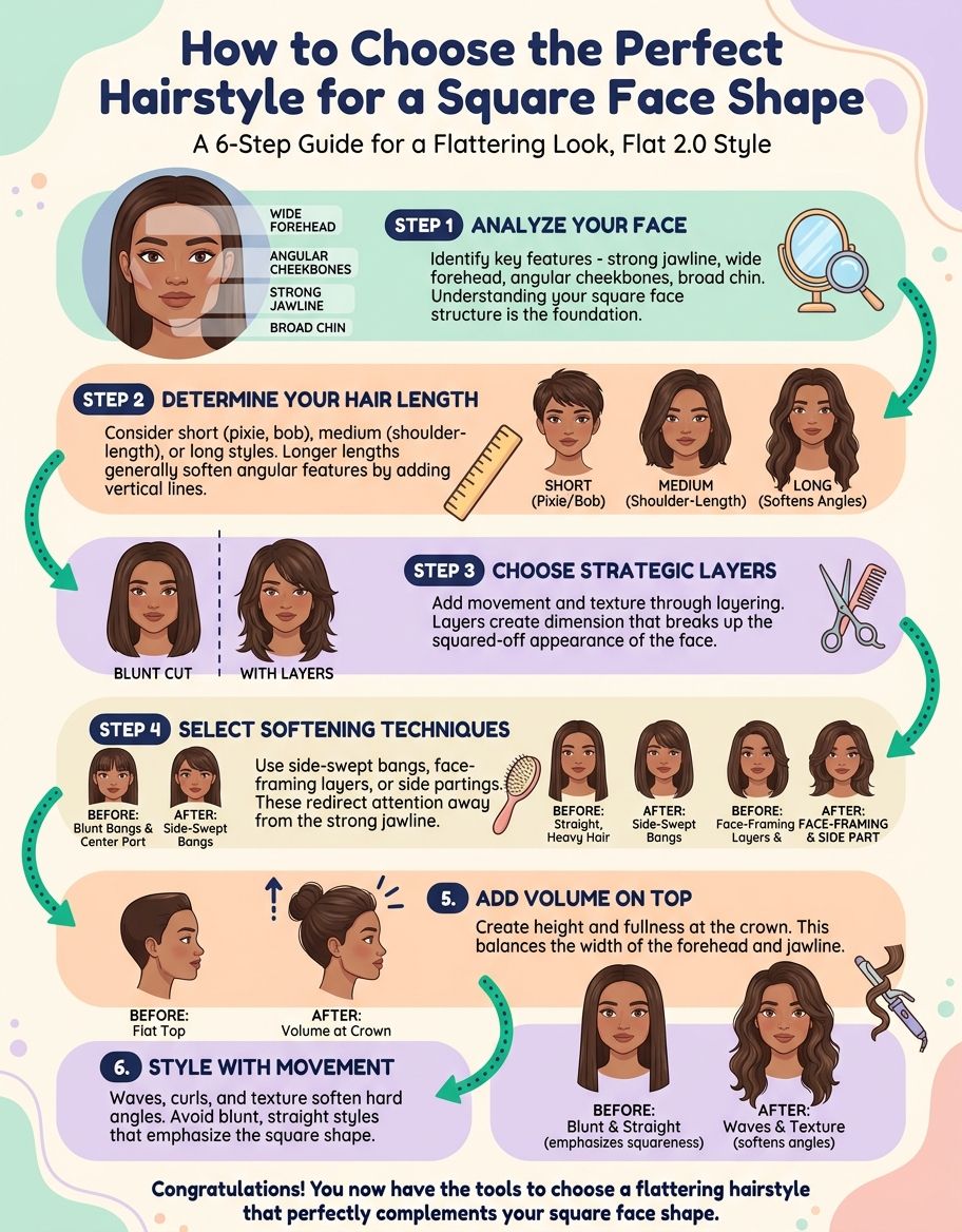 square face shape hairstyles - length variations