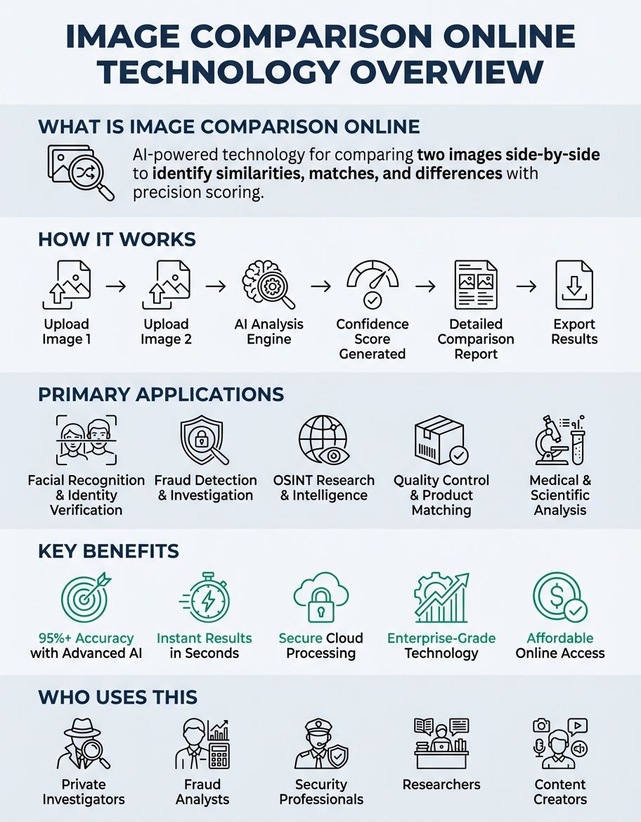 Infographic showing image comparison online - Hero/Overview