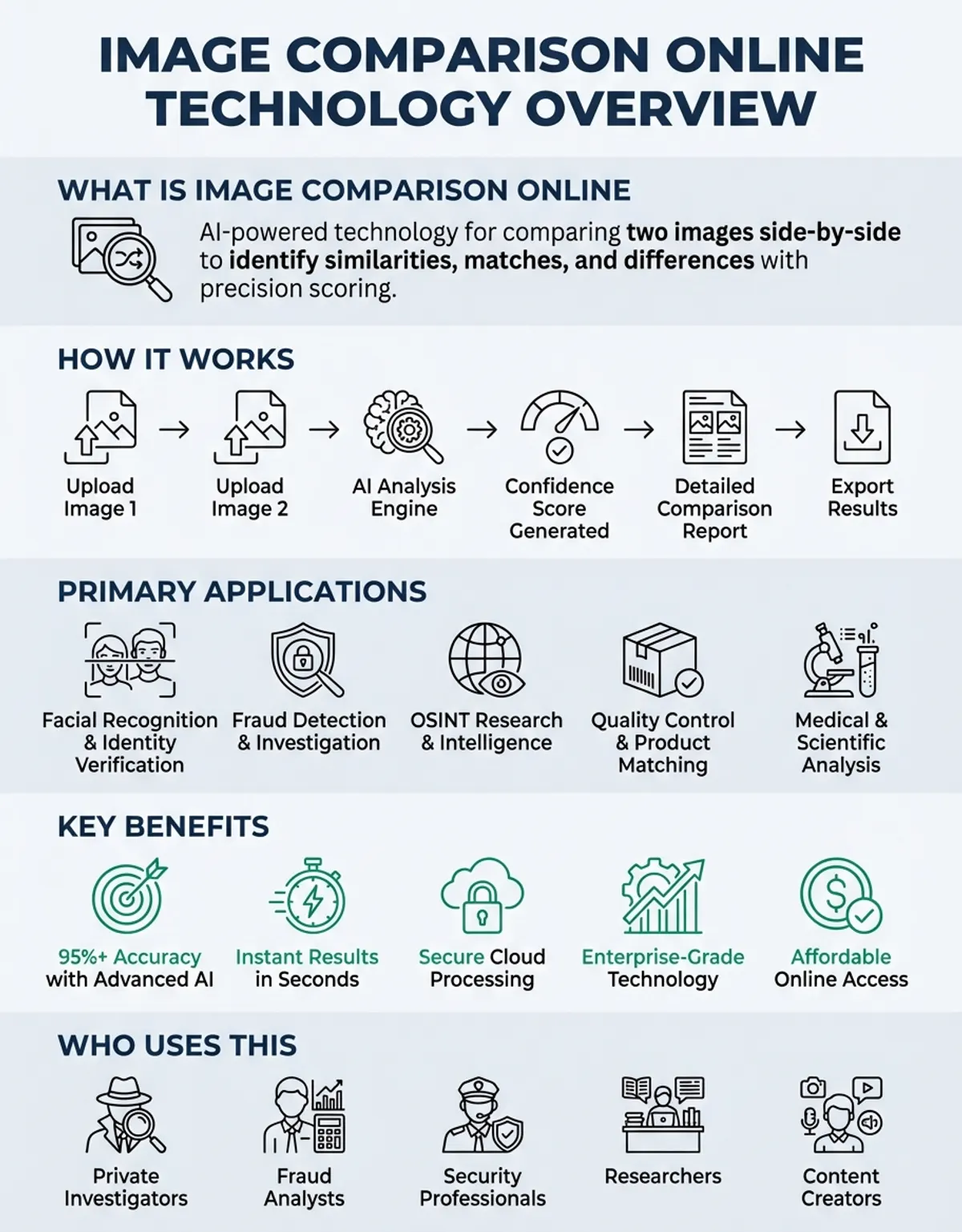 Infographic showing image comparison online - Hero/Overview