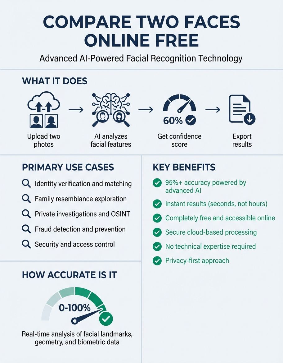 compare two faces online free - hero image showing face comparison technology