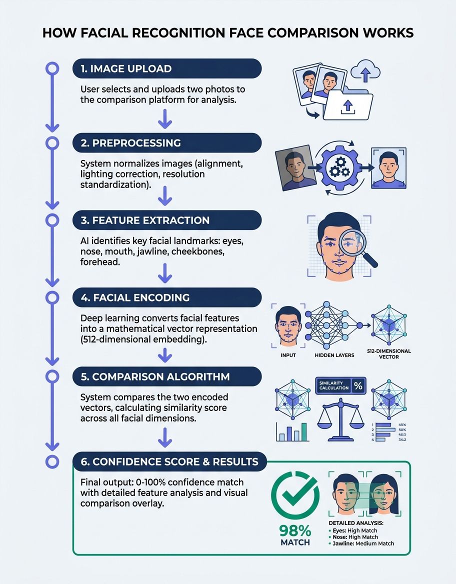 Facial recognition technology visualization