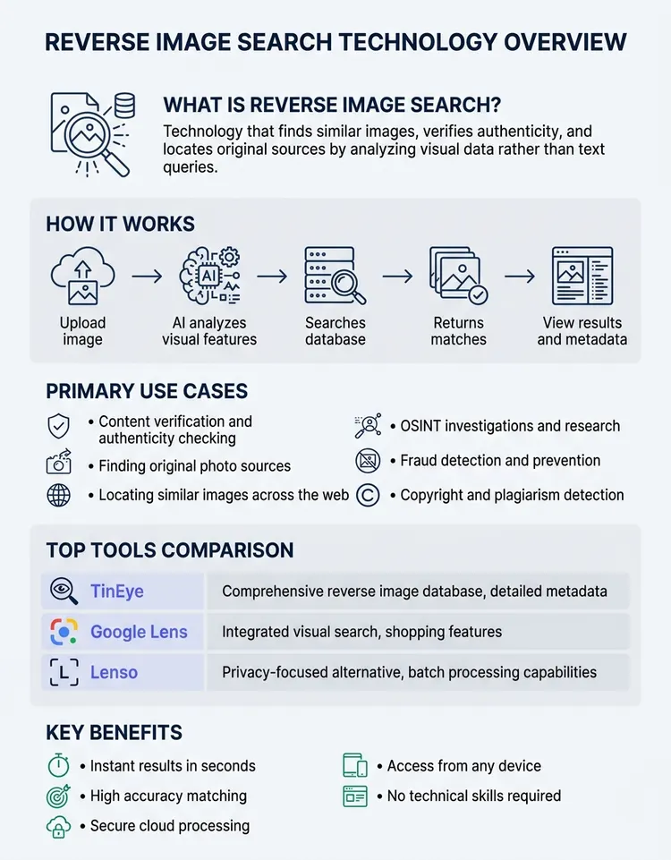 Reverse Image Search: TinEye, Google Lens, and Lenso Guide