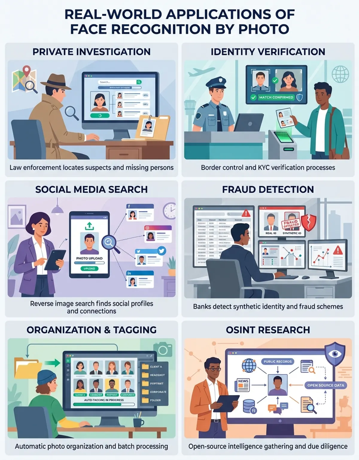 face recognition by photo - practical applications