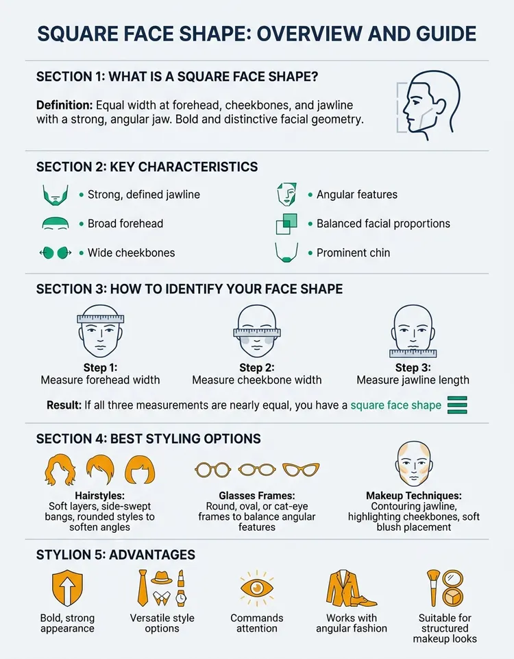 Square Face Shape: How to Identify It and What Looks Best