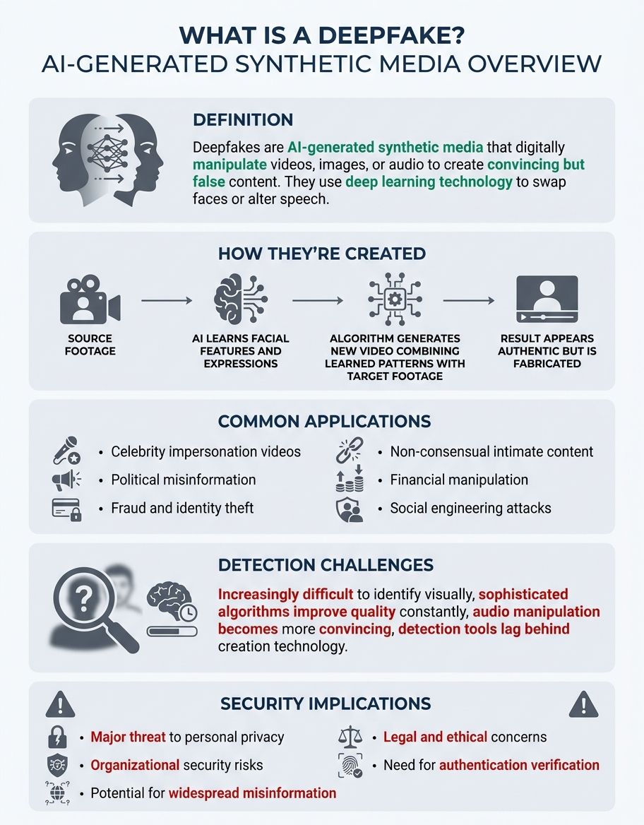 AI-powered deepfake detection technology analyzing facial features and synthetic media patterns