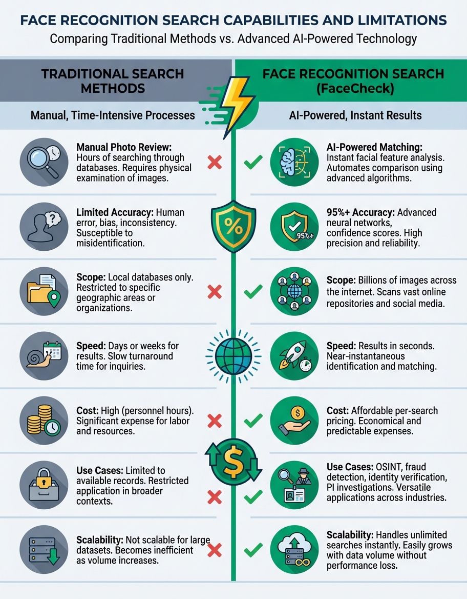 face recognition search - comparison example