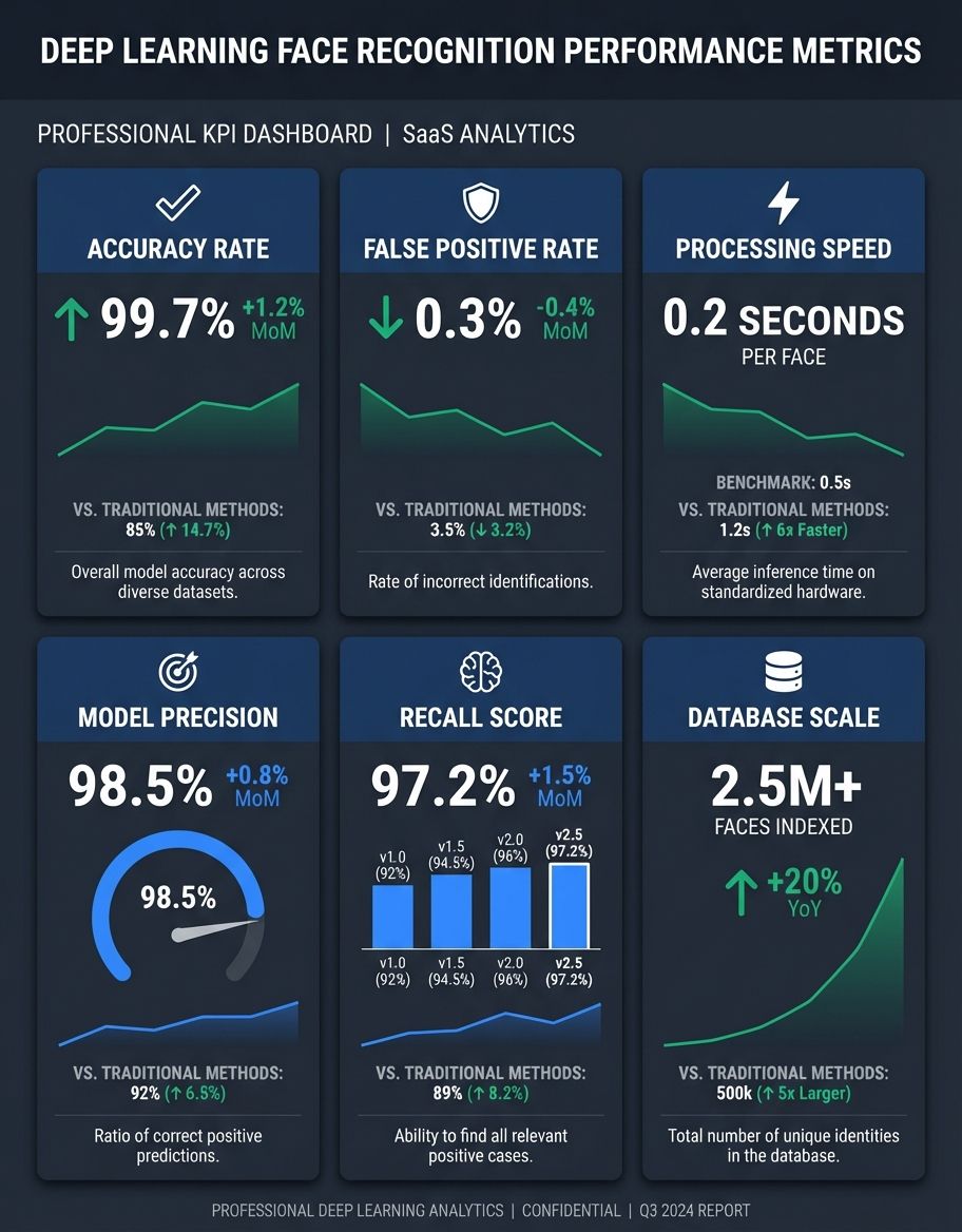 deep learning for face recognition - Statistics/Data