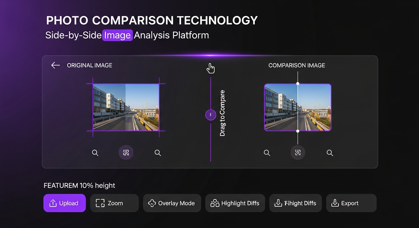 Interface showing two images side by side with drag and drop upload