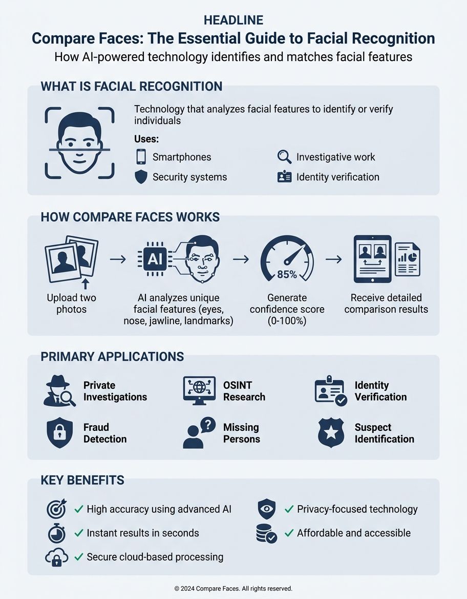 Facial recognition and comparison technology