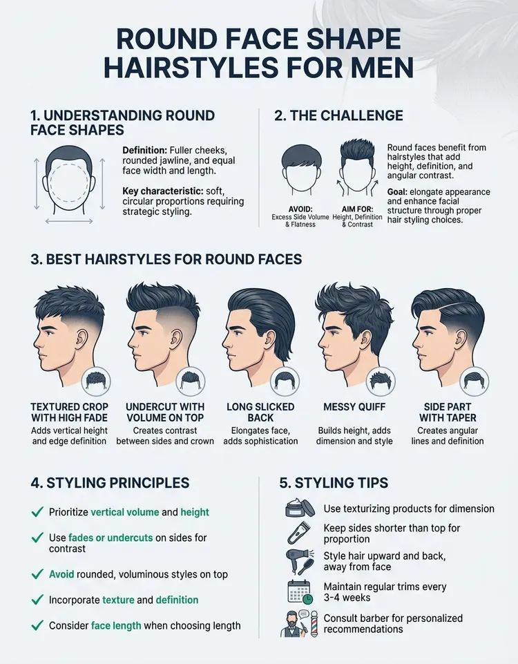 Round Face Shape Hairstyles Male: Complete Guide to Flattering Cuts
