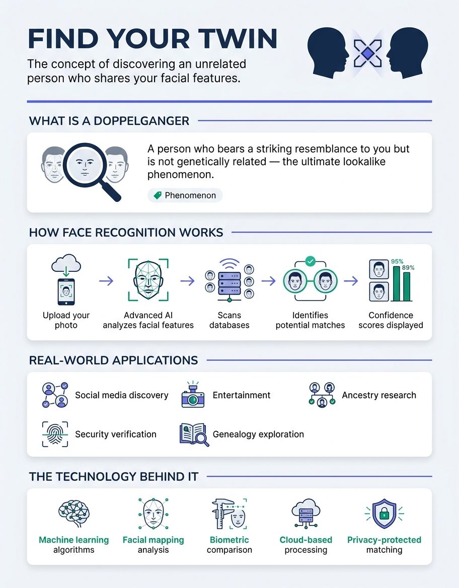 Find your twin using face recognition technology