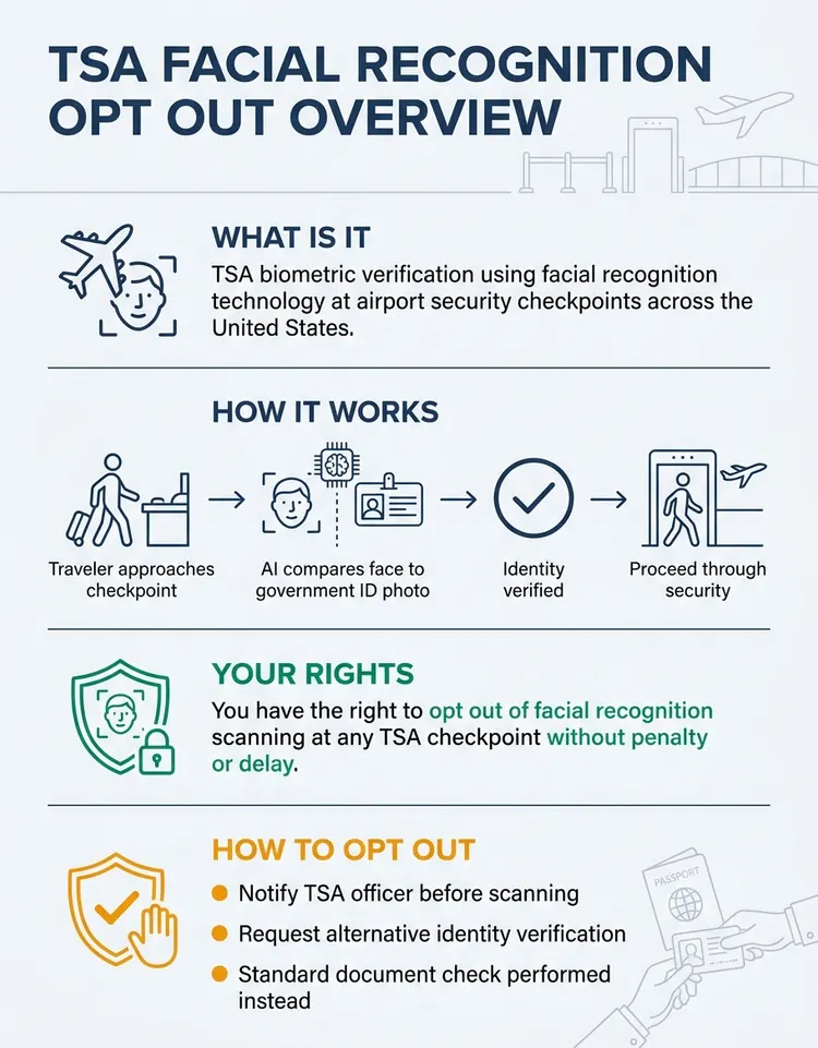 TSA Facial Recognition Opt Out: How to Decline the Checkpoint Camera