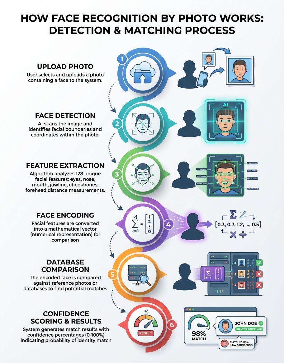 face recognition by photo - image analysis process
