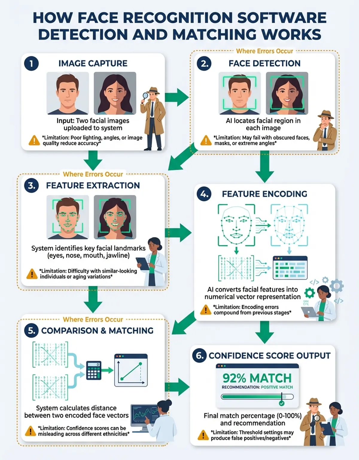 Technical accuracy challenges in facial recognition systems