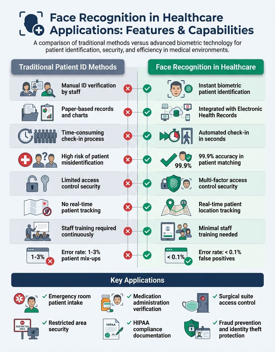 Face recognition in healthcare applications - Implementation in medical facilities