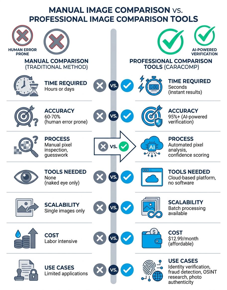 compare images - Pixel-level analysis visualization