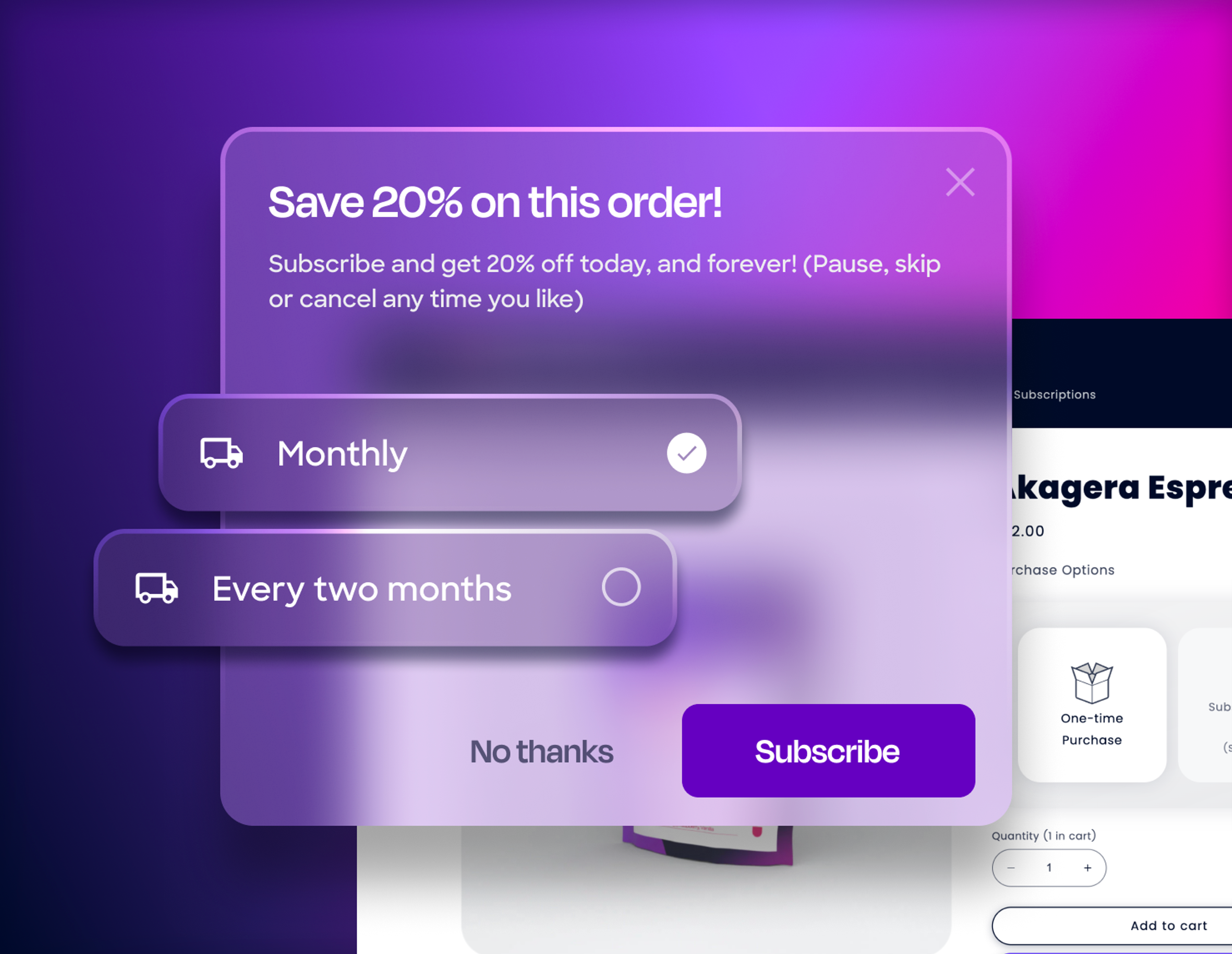 Upsell subscriptions with Bold Subscriptions and Bold Upsell