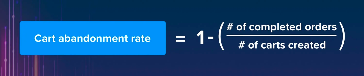 Cart abandonment rate formula