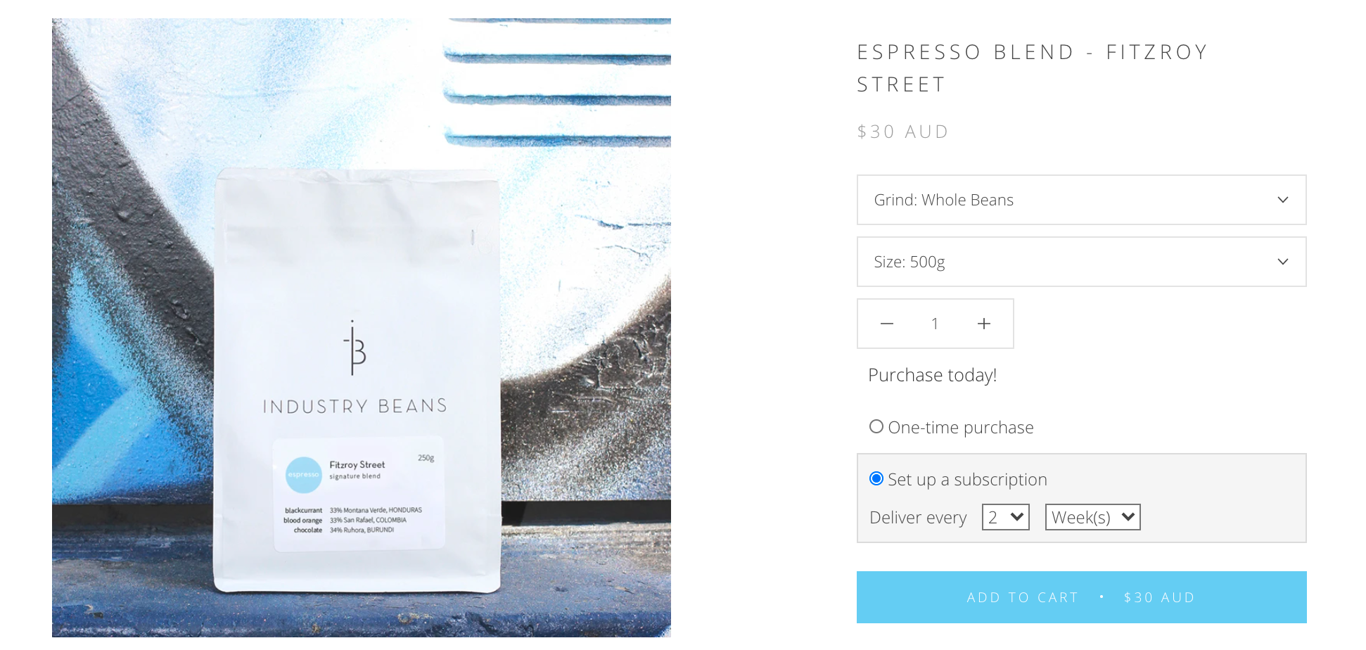 Image of Industry Beans subscription widget