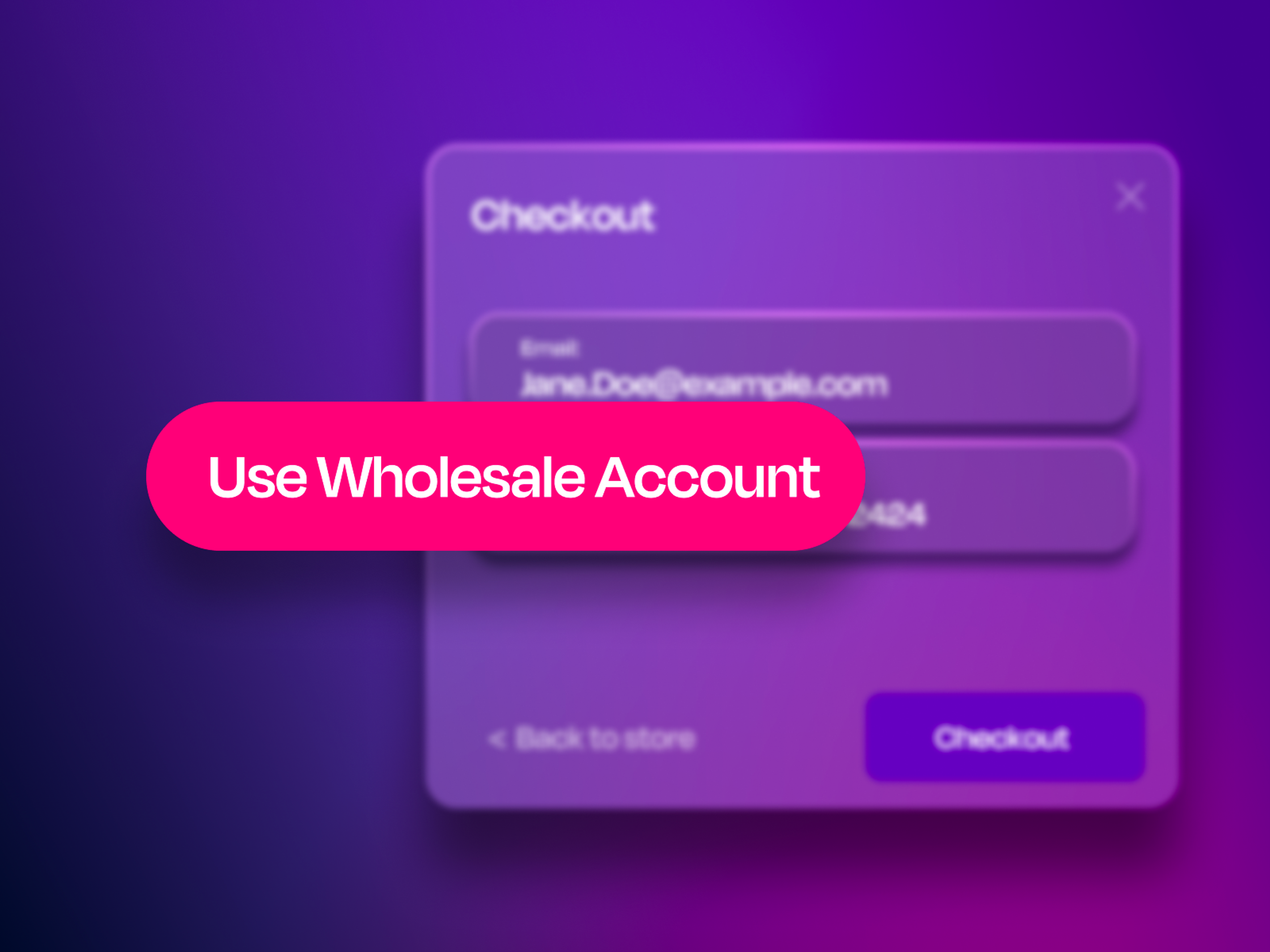 Sign in to a wholesale account to get wholesale pricing and payment options in Bold Checkout