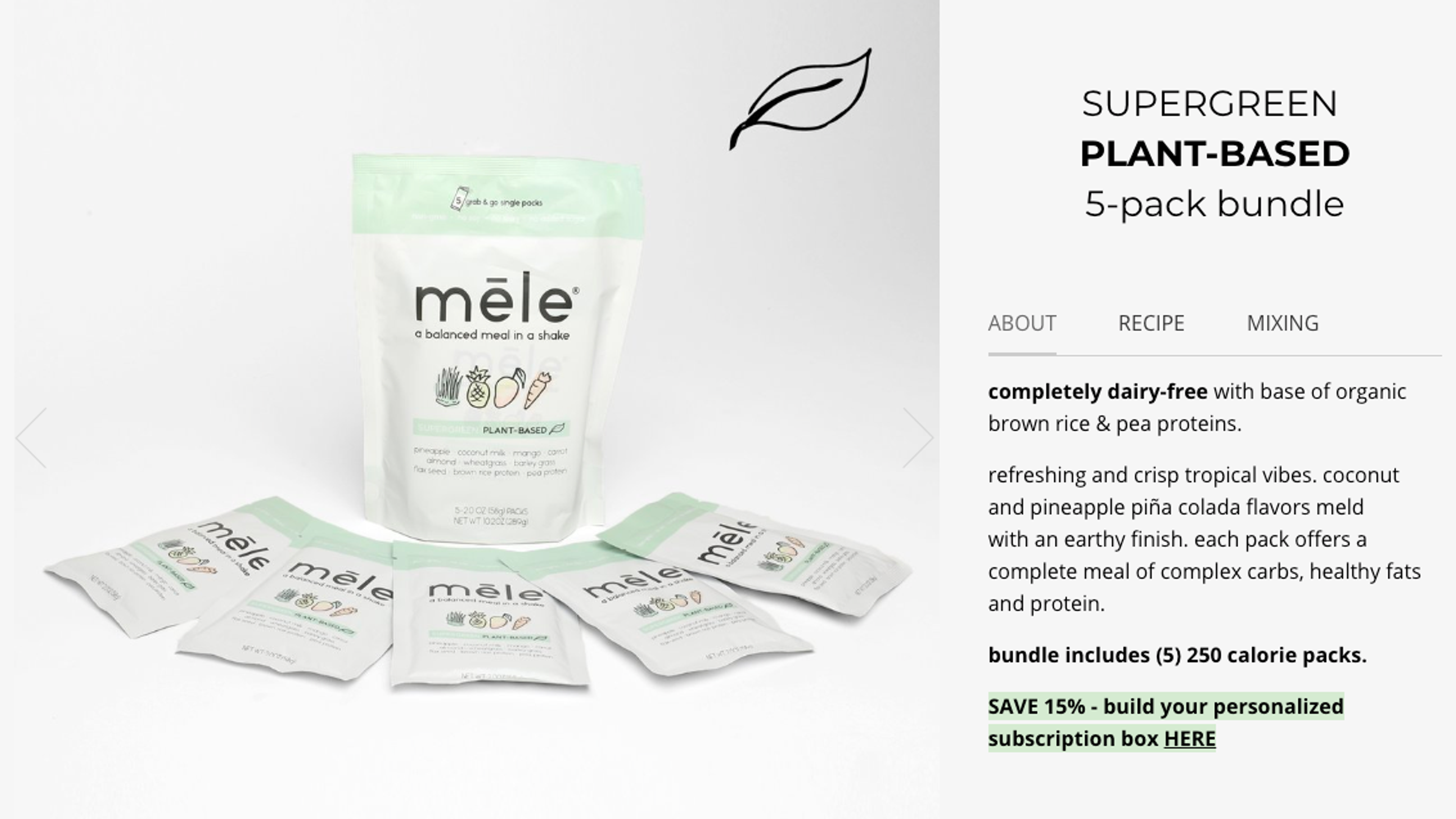 Mele upselling a subscription
