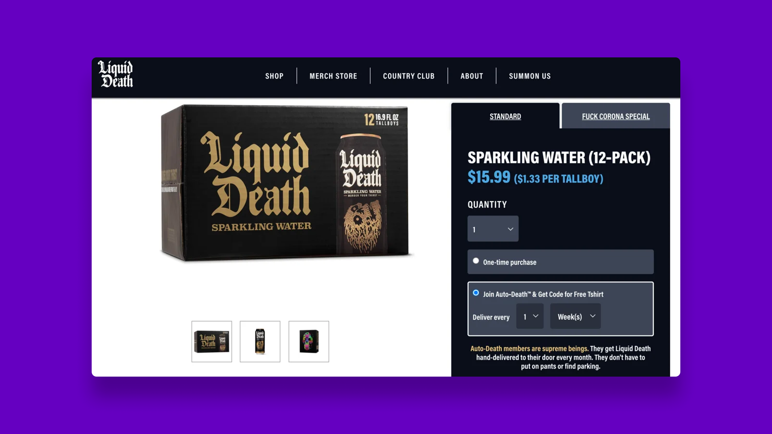 Example of Liquid Death
