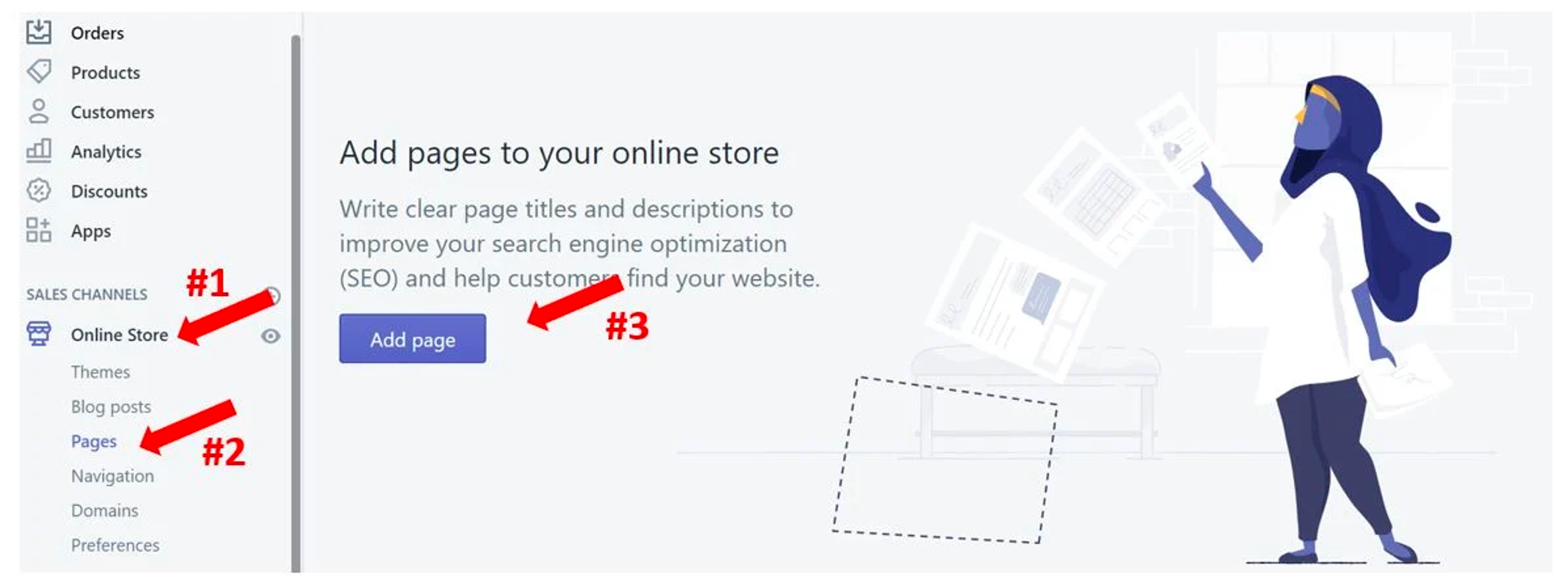 Add page in Shopify