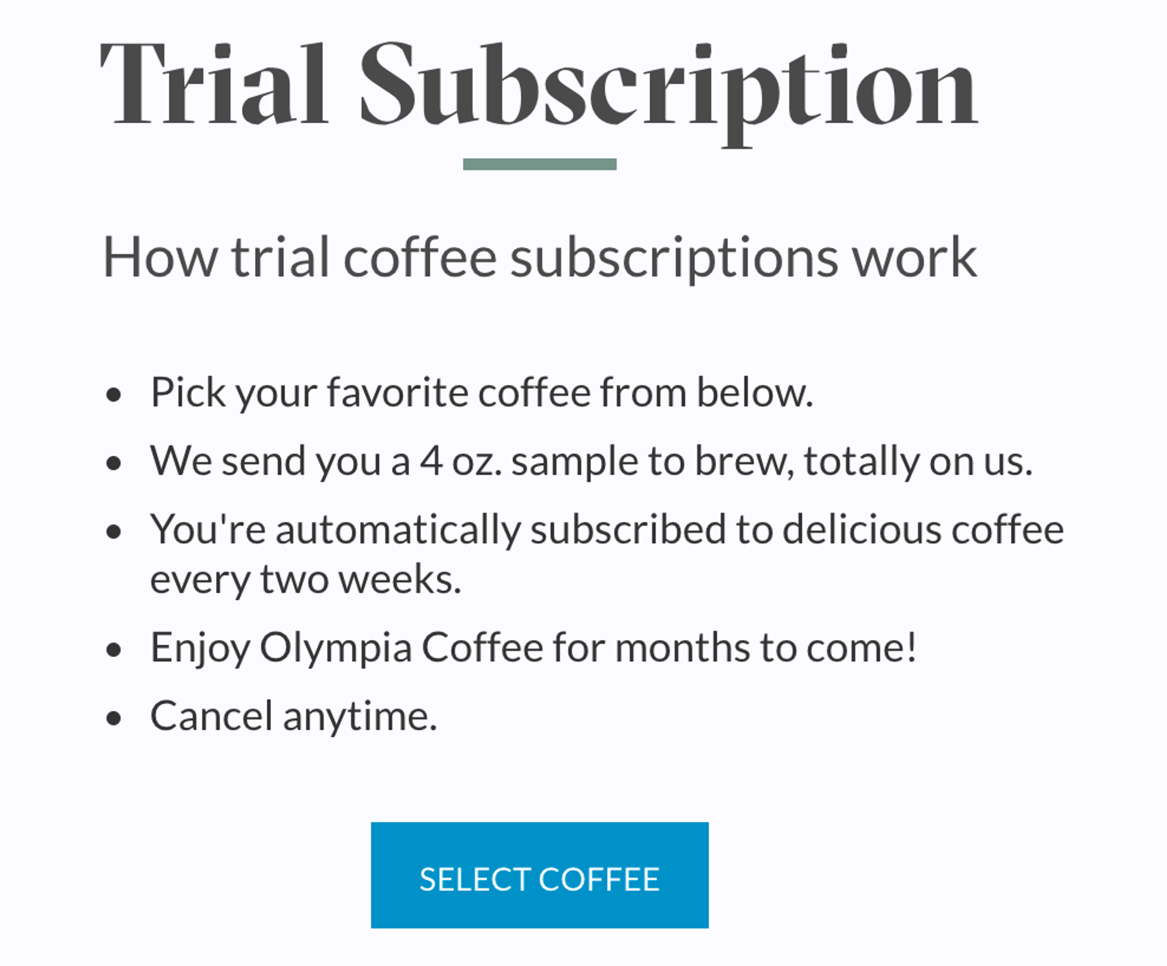 Trial Subscription