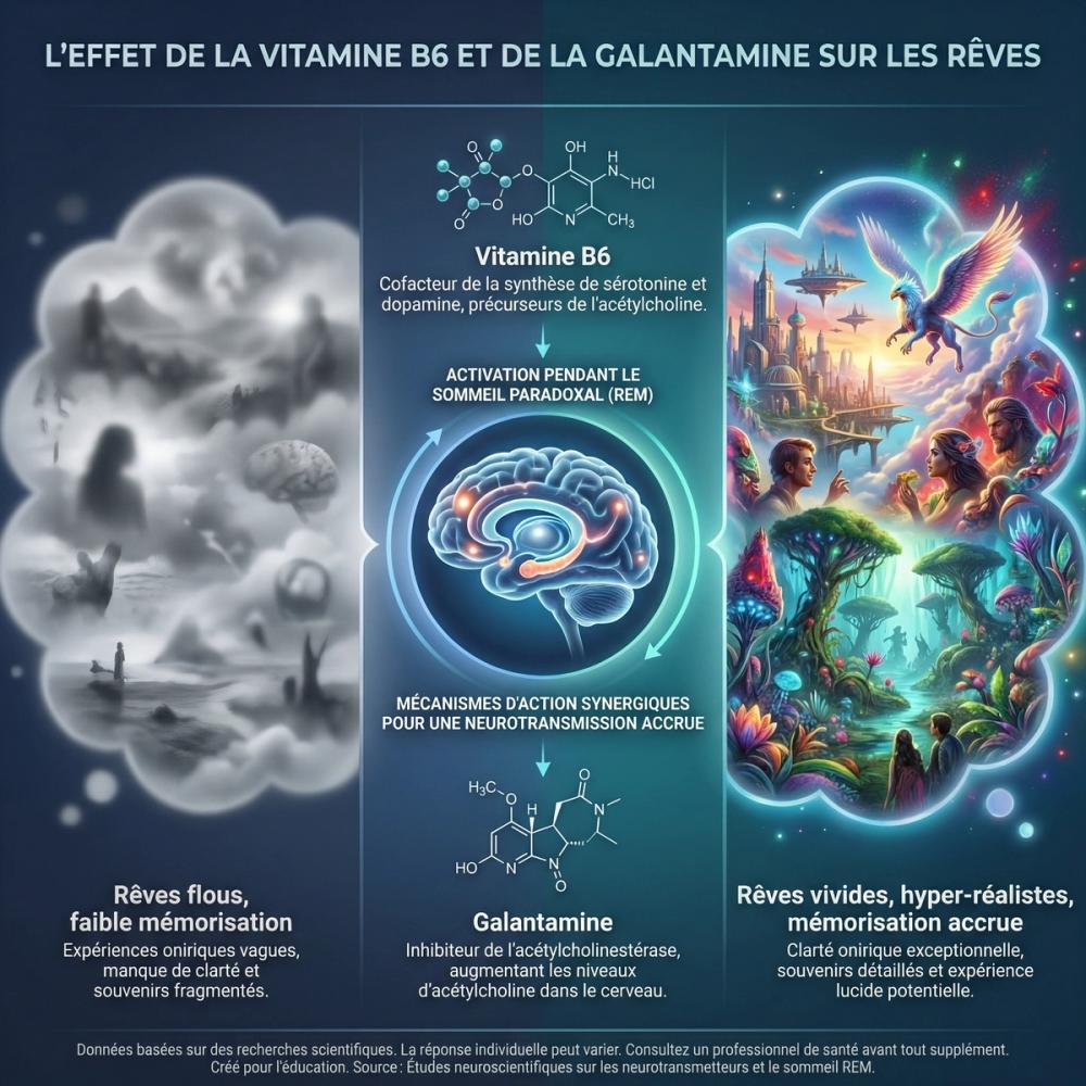 Les Suppléments Nootropiques pour le Rêve : Vitamine B6 et Galantamine