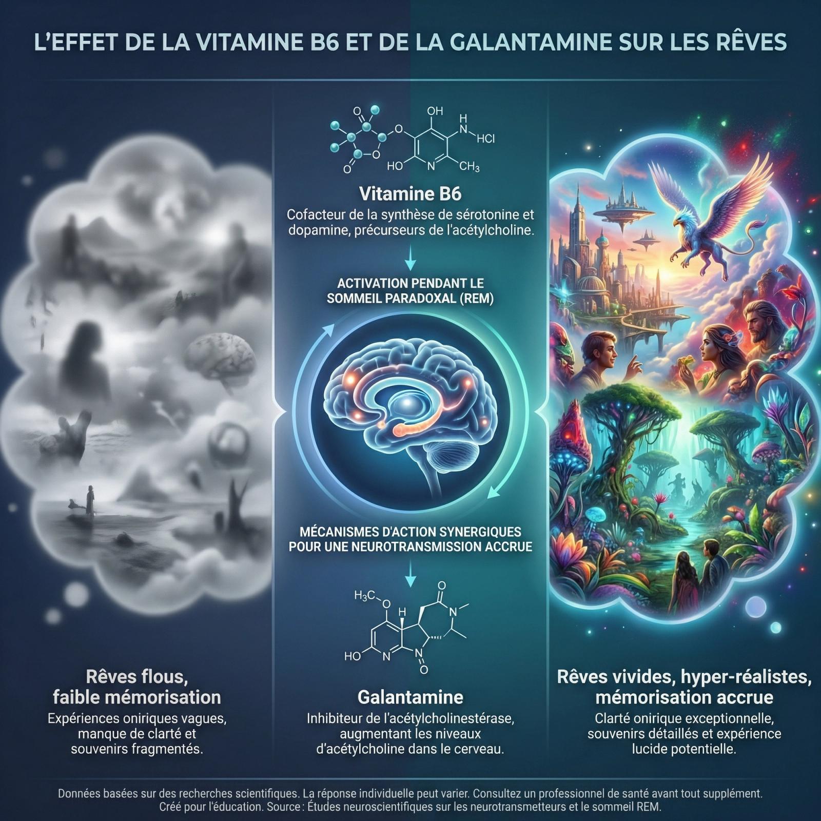 Les Suppléments Nootropiques pour le Rêve : Vitamine B6 et Galantamine