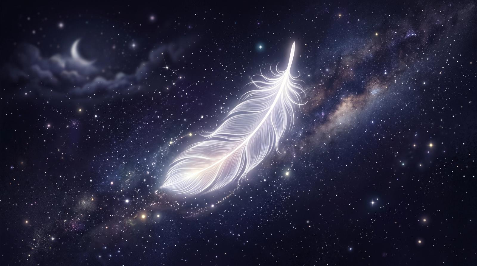 Rêver de plume d'oiseau : un souffle du ciel caressant ton âme endormie