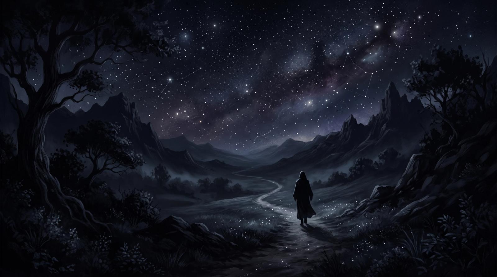 Rêver de Nuit sans lune : La traversée sans étoiles où ton âme s'apprivoise dans le vide