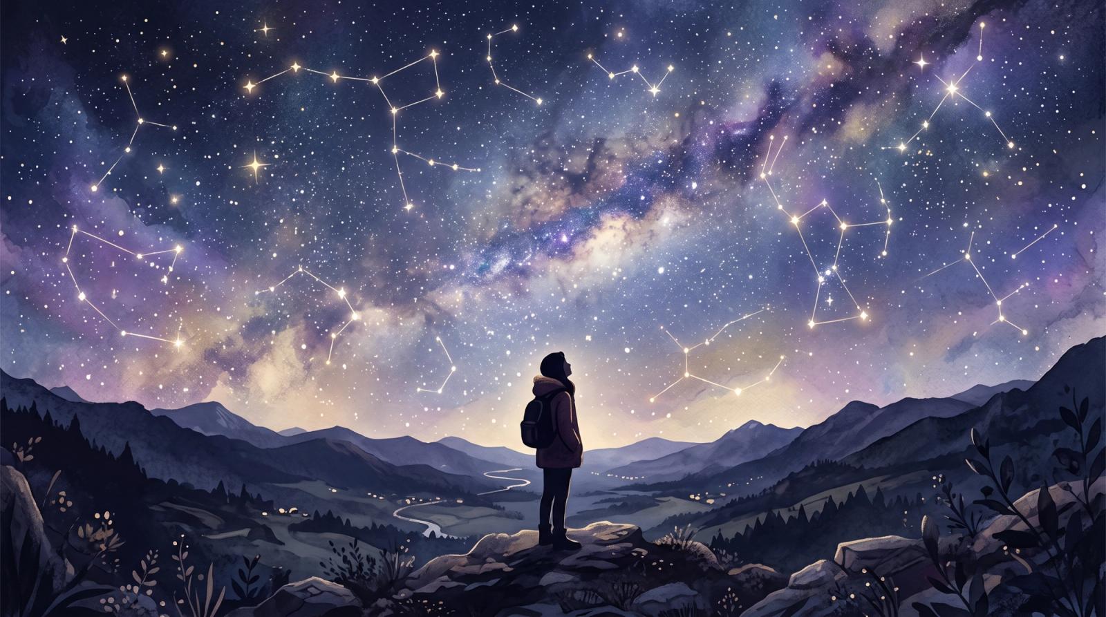 Rêver de Nuit étoilée : S'abandonner au vertige céleste pour réaligner le pas de ton âme