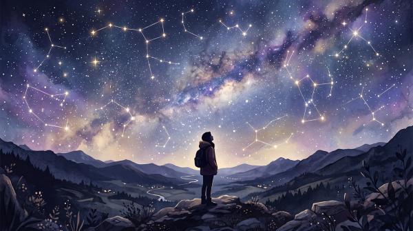 Rêver de Nuit étoilée : S'abandonner au vertige céleste pour réaligner le pas de ton âme