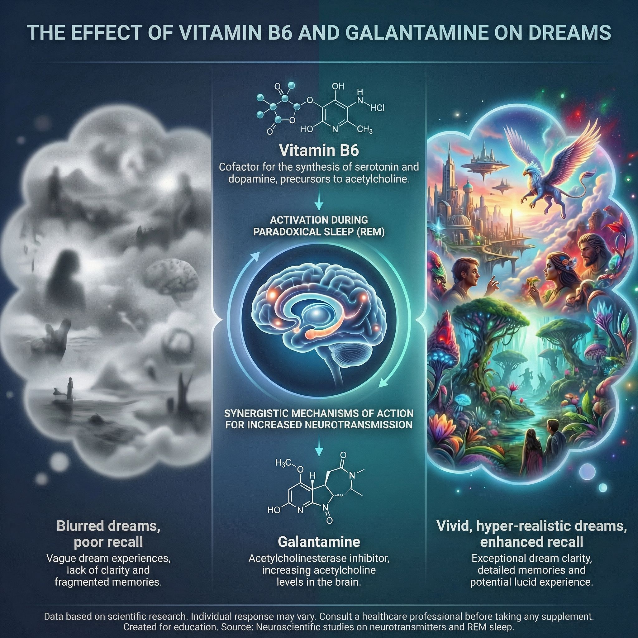 Nootropic Supplements for Dreaming: Vitamin B6 and Galantamine