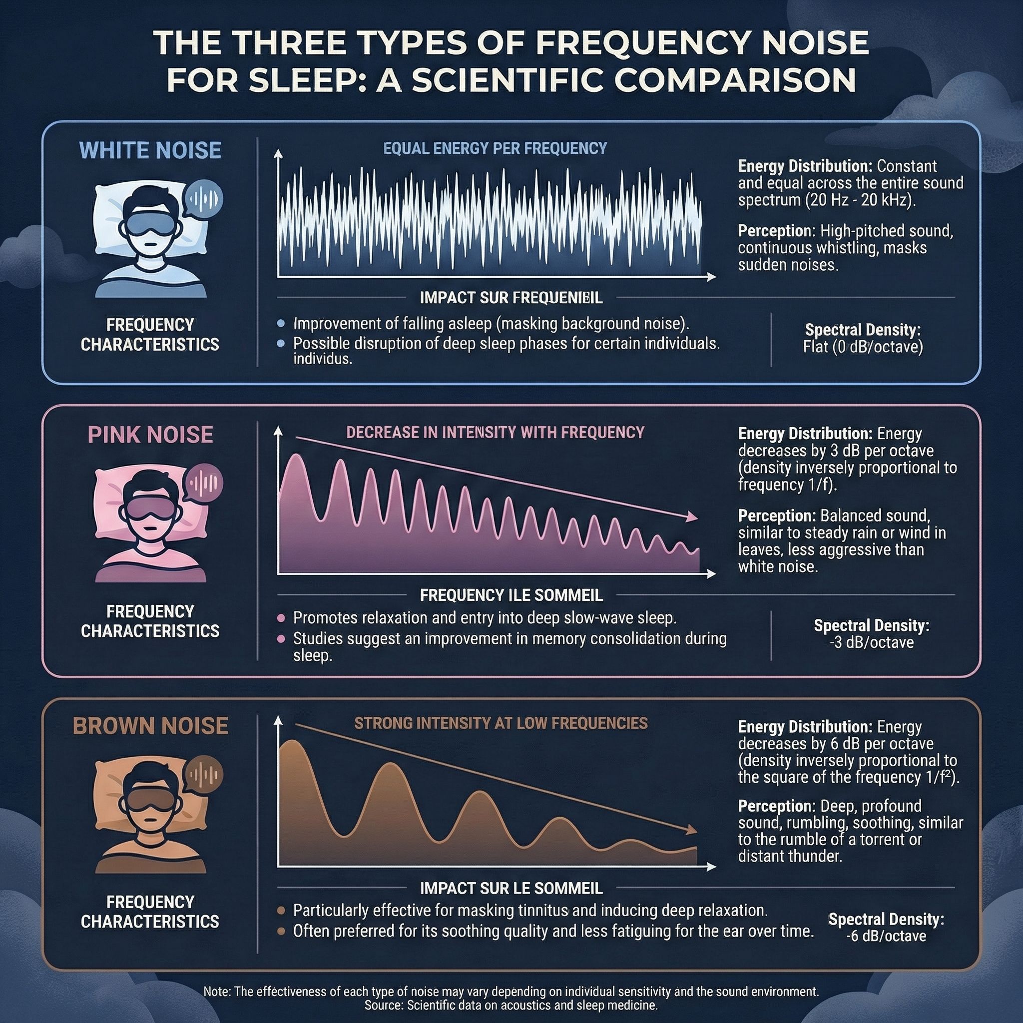 The Impact of White, Pink, and Brown Noise