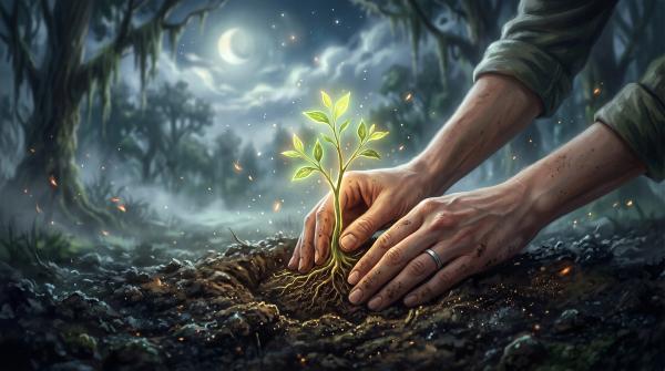Rêver de Planter un arbre : Quand ton âme s'agenouille pour enraciner demain