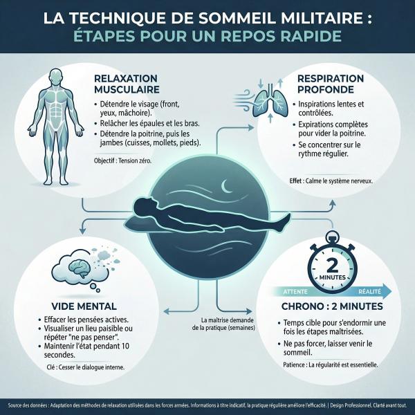 La technique militaire pour s'endormir en 2 minutes