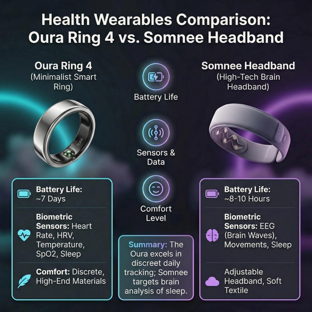 Wearables 2026: The Oura Ring 4 vs. Somnee Headband Duel