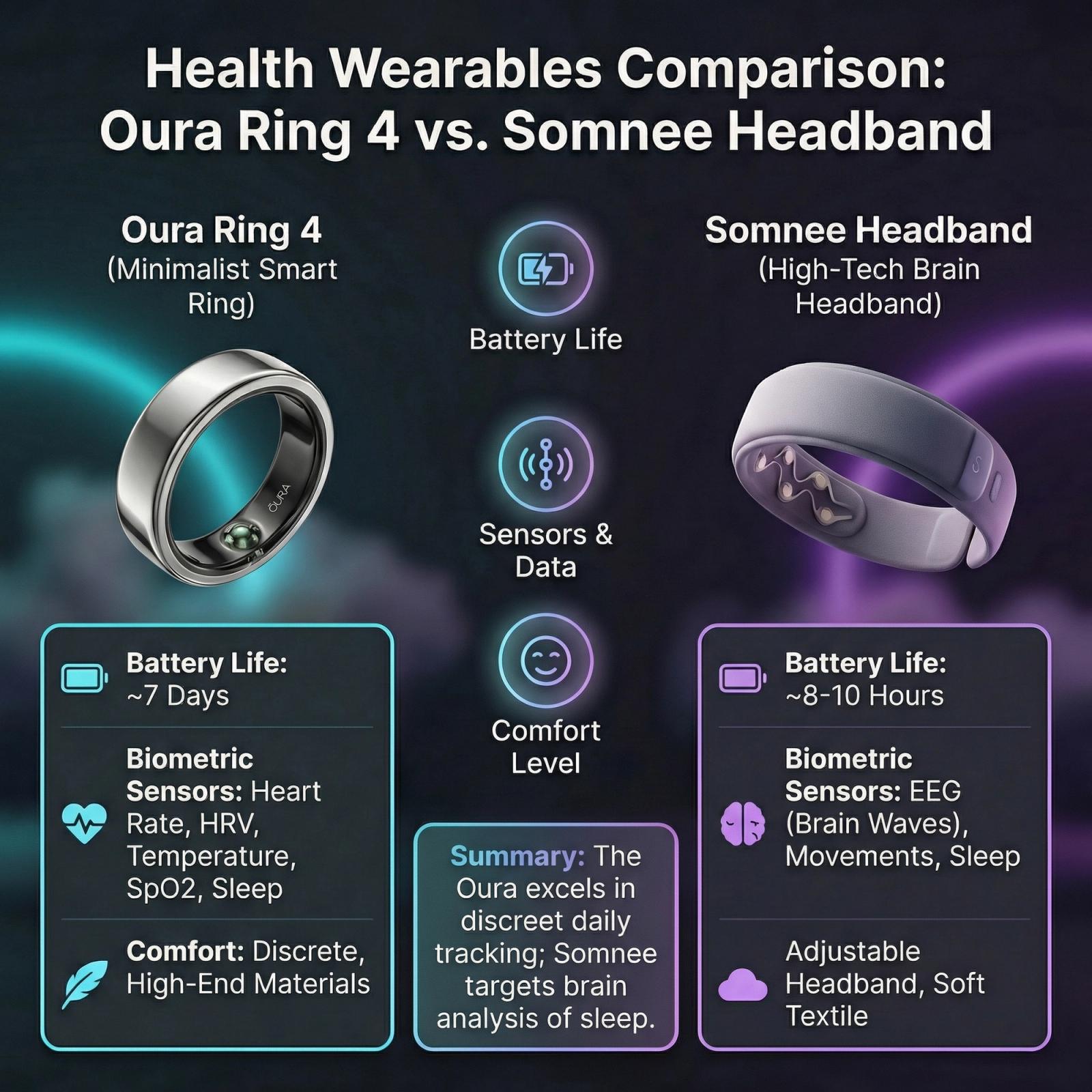 Wearables 2026: The Oura Ring 4 vs. Somnee Headband Duel