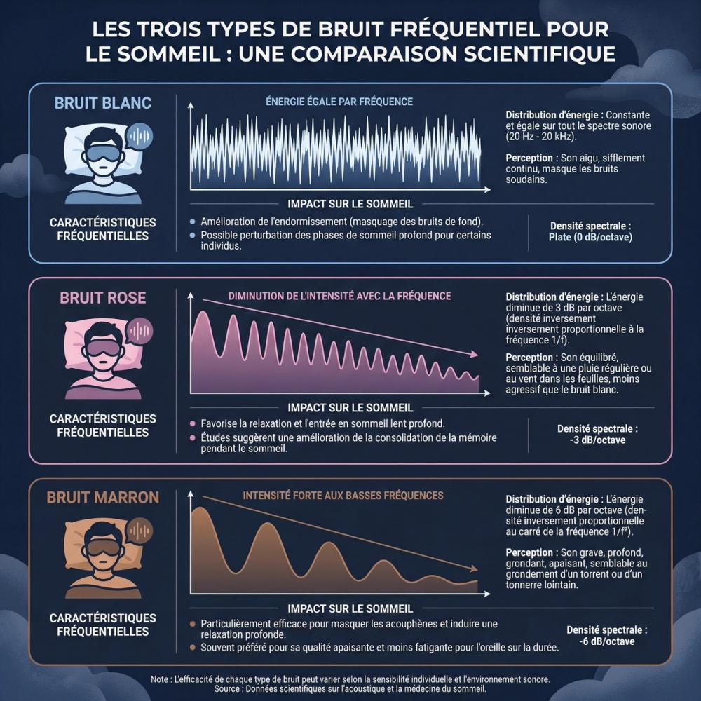 L'Impact du Bruit Blanc, Rose et Brun