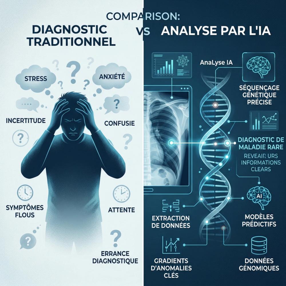 Diagnostic : l’IA identifie une maladie rare confondue avec un trouble mental