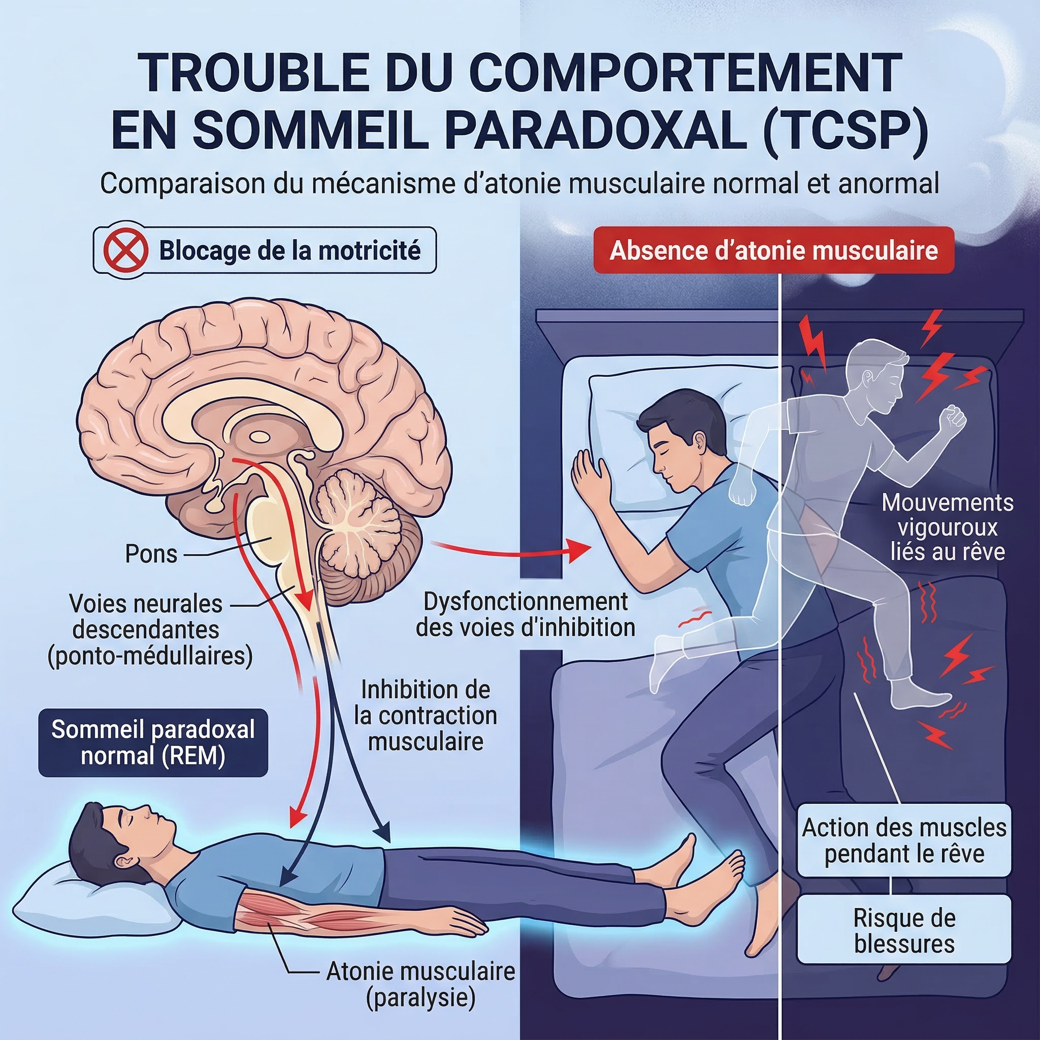 Agir ses rêves : le mystère du trouble du comportement en sommeil paradoxal