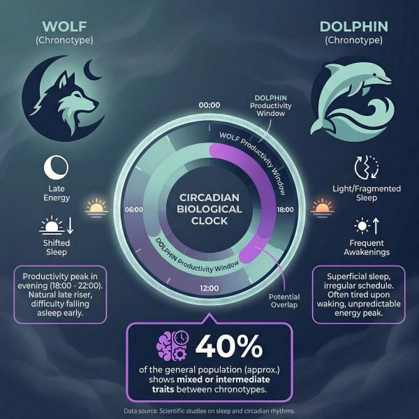 Rare Chronotypes: Are You a 'Dolphin' or a 'Wolf'? Rare Chronotypes: Are You a 'Dolphin' or a 'Wolf'?