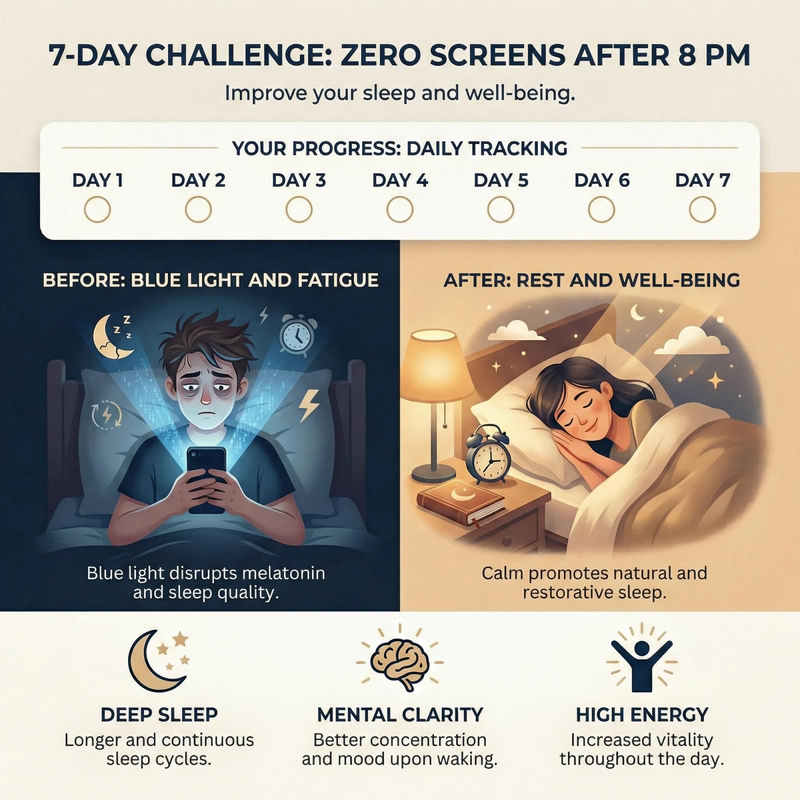 7-Day Challenge: No Screens After 8 PM