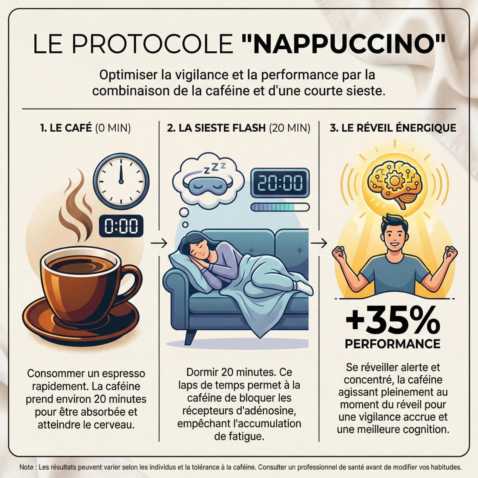 Biohacking de la Sieste : Le protocole 'Nappuccino'